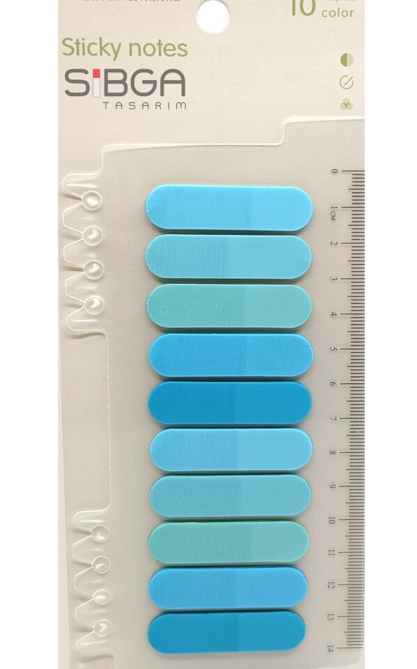 Oval Turkuaz Mavi Renkli Şeffaf Postit Post-it Post It. Kitap Ayracı Ayraç Postit Sticker Not Kağıdı