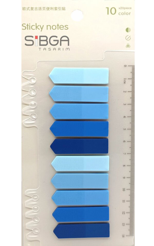 Sivri Uçlu Şeffaf Postit Post-it Post It. Kitap Ayracı Ayraç Postit Sticker Not Kağıdı 200 yaprak
