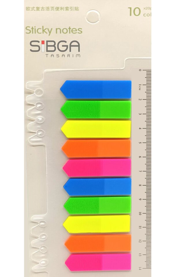 Sivri Uçlu Şeffaf Postit Post-it Post It. Kitap Ayracı Ayraç Postit Sticker Not Kağıdı 200 yaprak