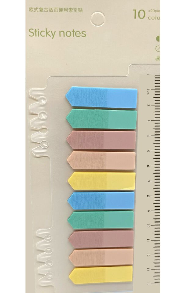Sivri Uçlu Şeffaf Postit Post-it Post It. Kitap Ayracı Ayraç Postit Sticker Not Kağıdı 200 yaprak