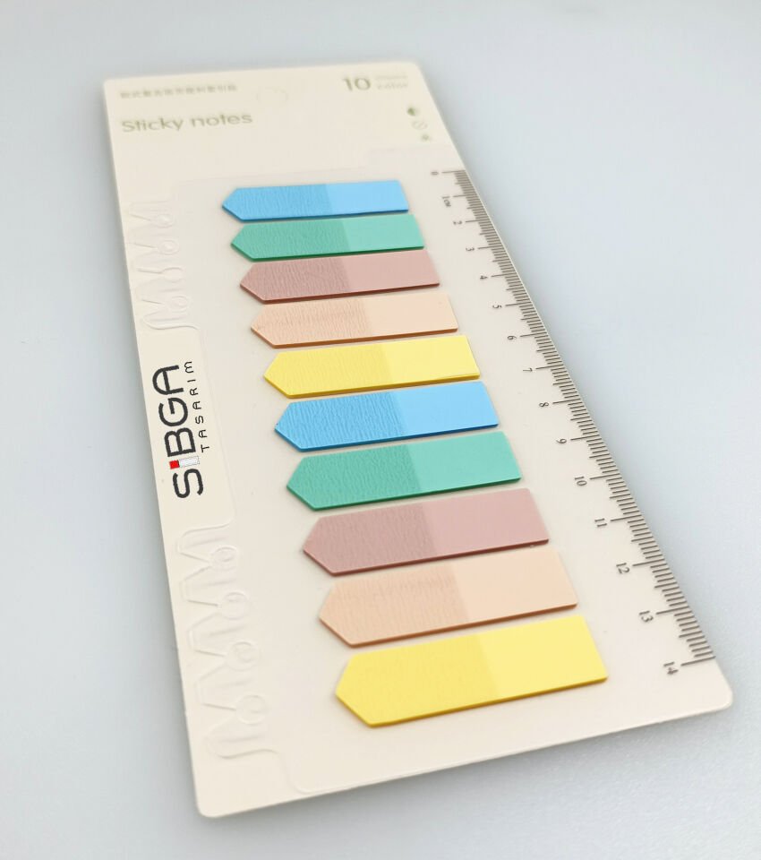 Sivri Uçlu Şeffaf Postit Post-it Post It. Kitap Ayracı Ayraç Postit Sticker Not Kağıdı 200 yaprak
