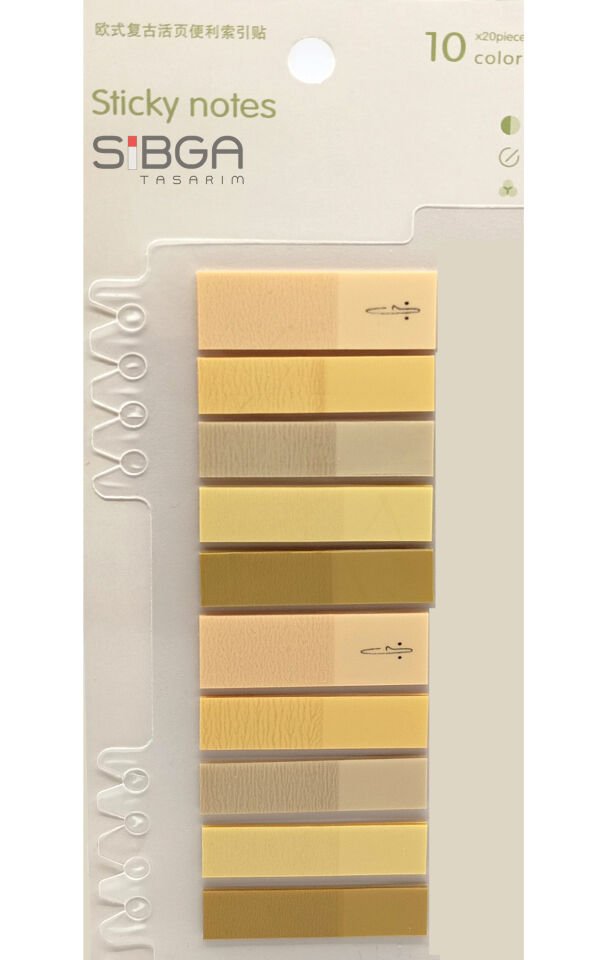 Şeffaf Plastik Postit Post-it Post It. Kitap Ayracı Ayraç Postit Sticker Not Kağıdı 200 yaprak