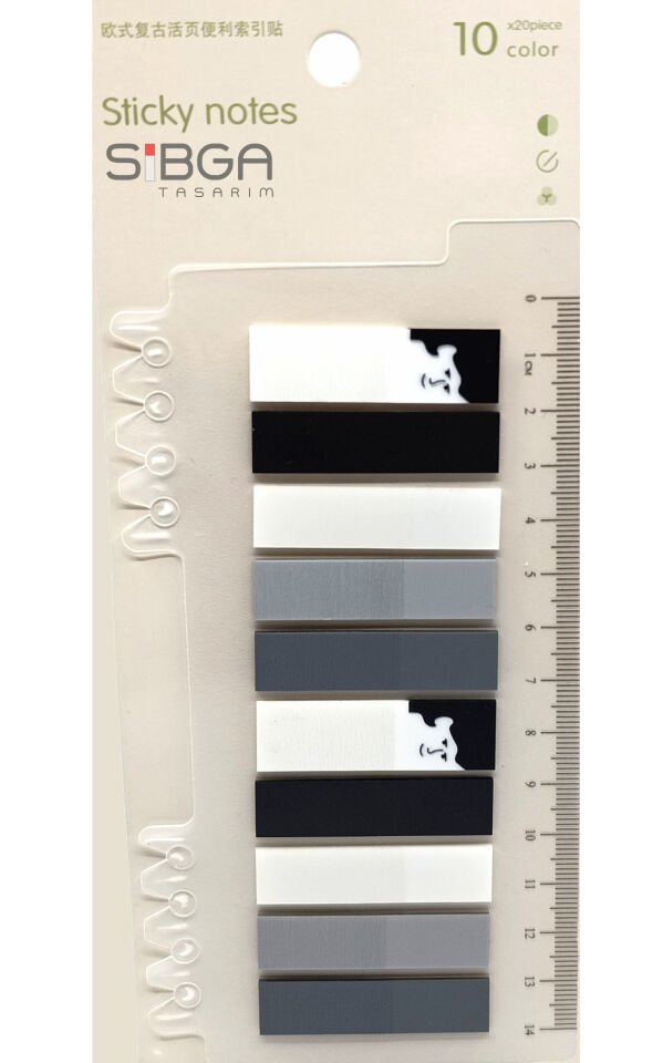 Şeffaf Plastik Postit Post-it Post It. Kitap Ayracı Ayraç Postit Sticker Not Kağıdı 200 yaprak