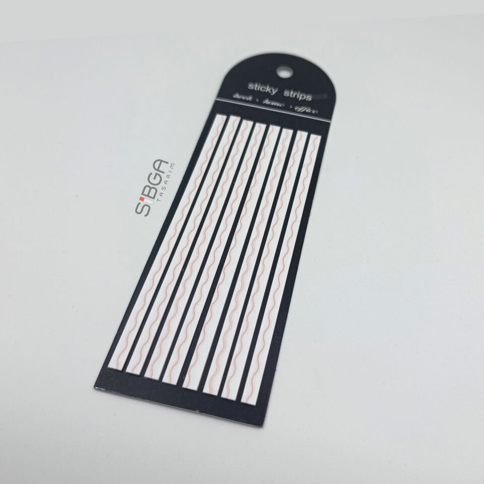 Premium Yavruağzı Çizgili Uzun Şerit Şeffaf Postit Post-it Post It. Kitap Ayracı 160 Yaprak