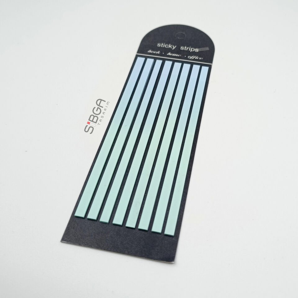 Premium Ebruli Renkli Uzun Şerit Şeffaf Postit Post-it Post It. Kitap Ayracı 160 Yaprak