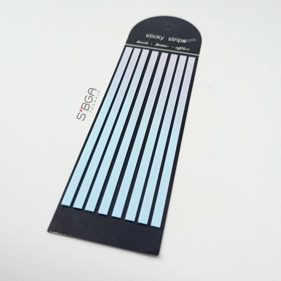 Premium Ebruli Renkli Uzun Şerit Şeffaf Postit Post-it Post It. Kitap Ayracı 160 Yaprak