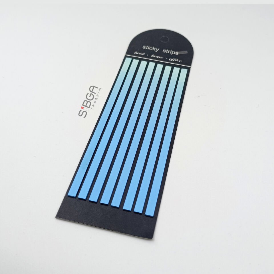 Premium Ebruli Renkli Uzun Şerit Şeffaf Postit Post-it Post It. Kitap Ayracı 160 Yaprak