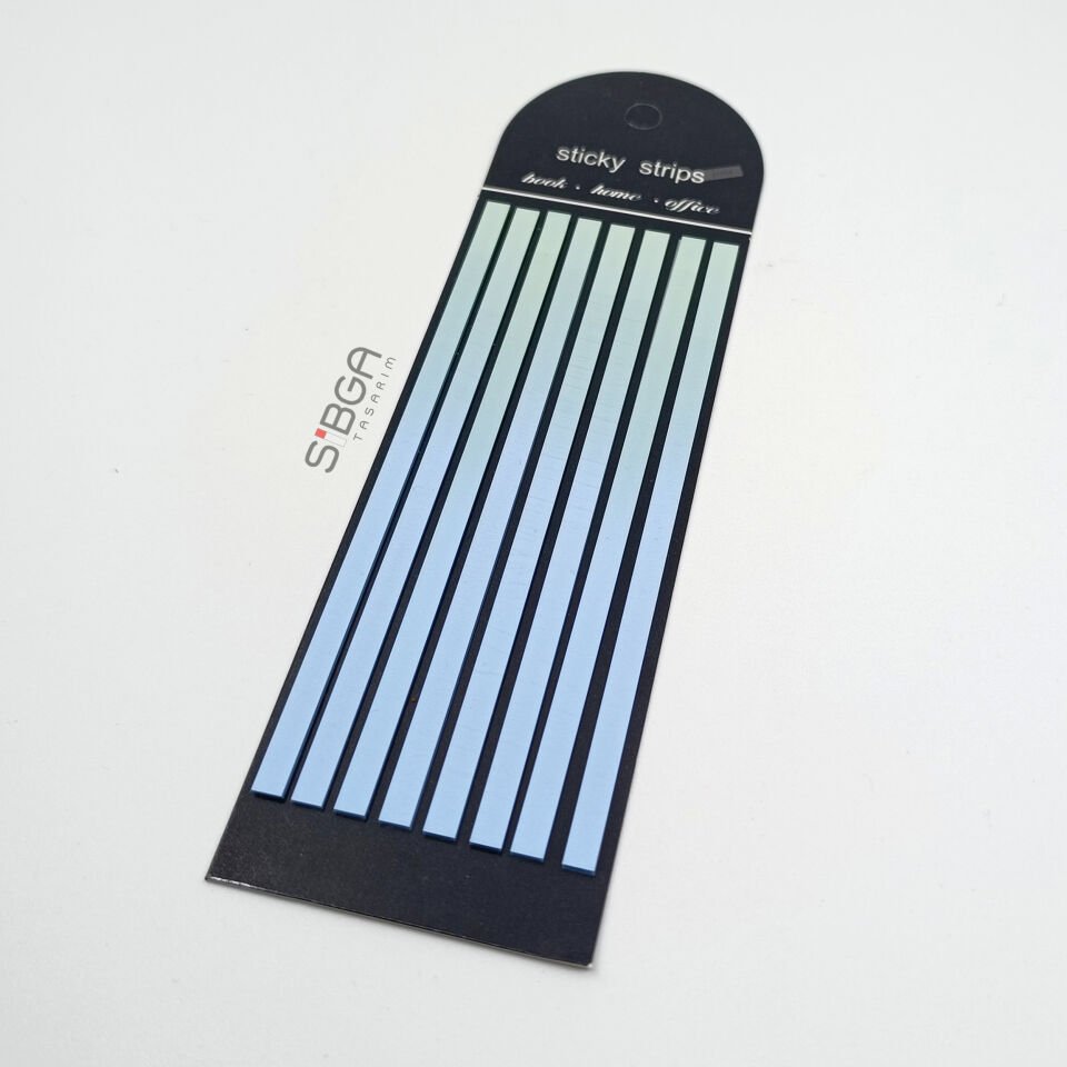 Premium Ebruli Renkli Uzun Şerit Şeffaf Postit Post-it Post It. Kitap Ayracı 160 Yaprak