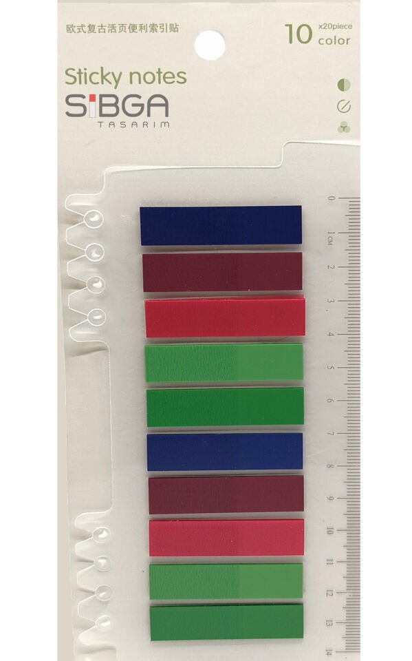 Şeffaf Renkli Postit Post-it Post It. Kitap Ayracı Ayraç Postit Sticker Not Kağıdı 200 Yaprak