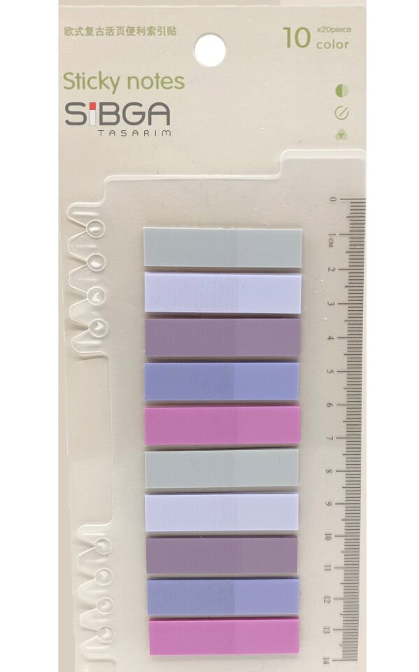 Şeffaf Renkli Postit Post-it Post It. Kitap Ayracı Ayraç Postit Sticker Not Kağıdı 200 Yaprak