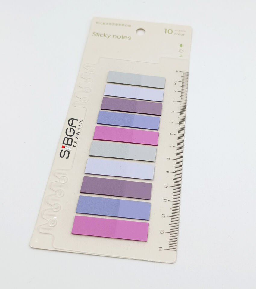 Şeffaf Renkli Postit Post-it Post It. Kitap Ayracı Ayraç Postit Sticker Not Kağıdı 200 Yaprak