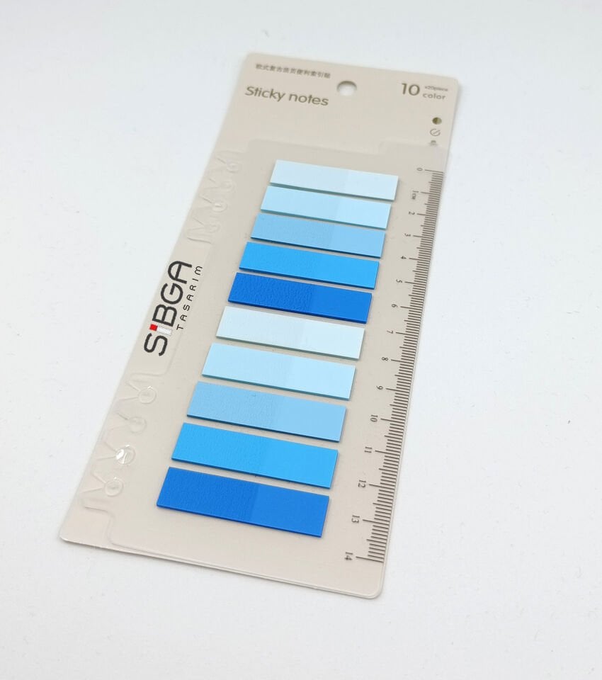 Şeffaf Renkli Postit Post-it Post It. Kitap Ayracı Ayraç Postit Sticker Not Kağıdı 200 Yaprak