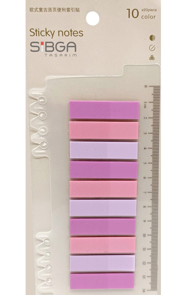 Şeffaf Renkli Postit Post-it Post It. Kitap Ayracı Ayraç Postit Sticker Not Kağıdı 200 Yaprak