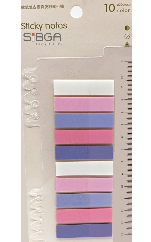 Şeffaf Renkli Postit Post-it Post It. Kitap Ayracı Ayraç Postit Sticker Not Kağıdı 200 Yaprak