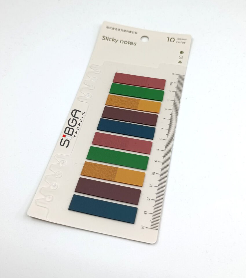 Şeffaf Renkli Postit Post-it Post It. Kitap Ayracı Ayraç Postit Sticker Not Kağıdı 200 Yaprak