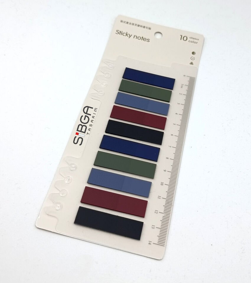Şeffaf Renkli Postit Post-it Post It. Kitap Ayracı Ayraç Postit Sticker Not Kağıdı 200 Yaprak