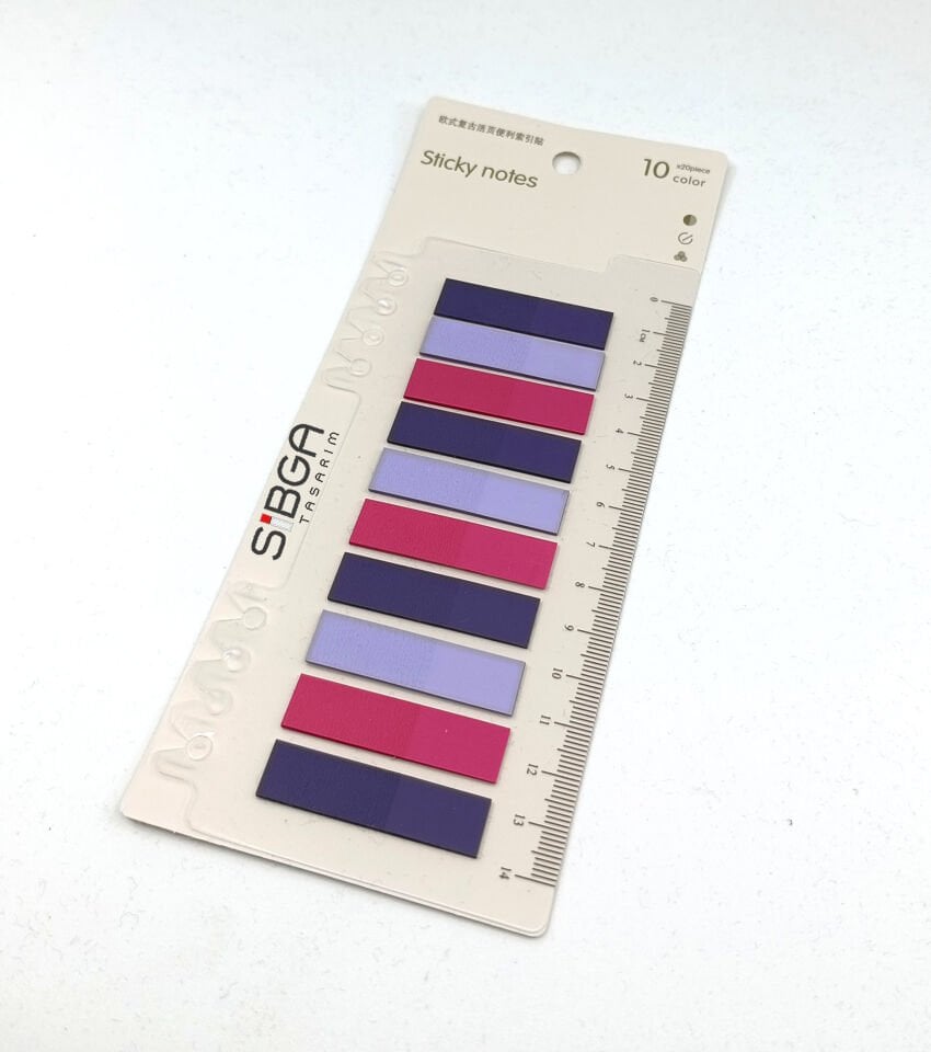 Şeffaf Renkli Postit Post-it Post It. Kitap Ayracı Ayraç Postit Sticker Not Kağıdı 200 Yaprak