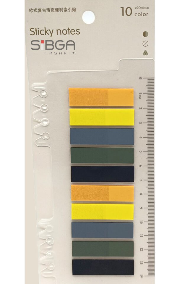 Şeffaf Renkli Postit Post-it Post It. Kitap Ayracı Ayraç Postit Sticker Not Kağıdı 200 Yaprak