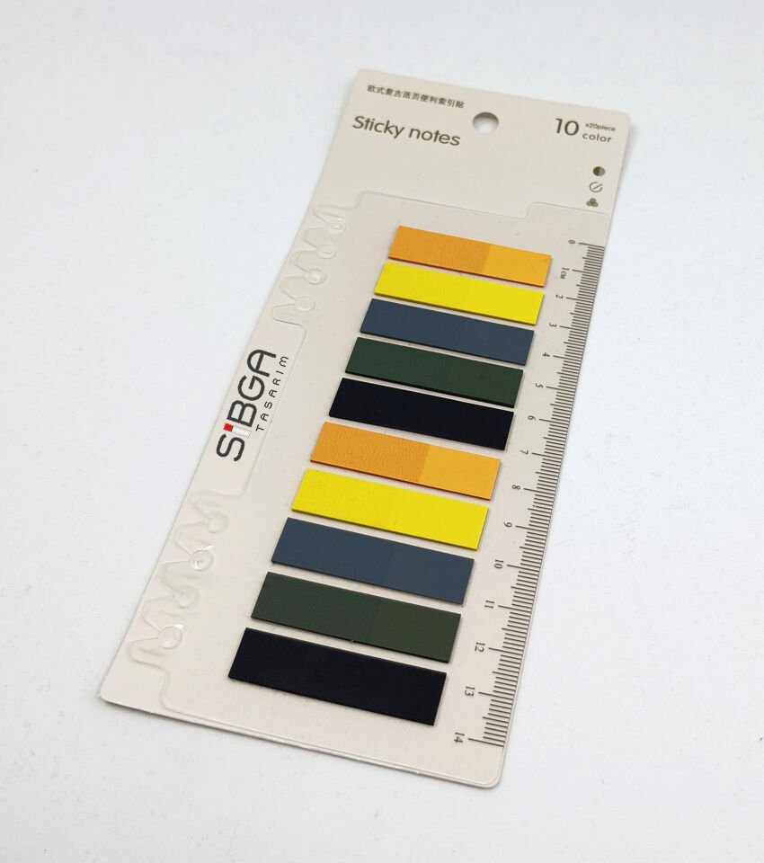 Şeffaf Renkli Postit Post-it Post It. Kitap Ayracı Ayraç Postit Sticker Not Kağıdı 200 Yaprak