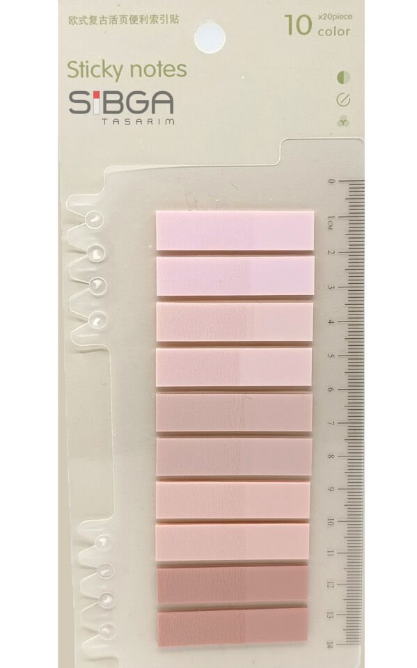 Şeffaf Renkli Postit Post-it Post It. Kitap Ayracı Ayraç Postit Sticker Not Kağıdı 200 Yaprak