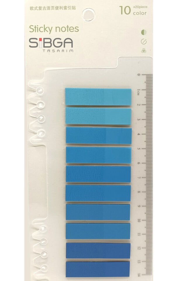 Şeffaf Renkli Postit Post-it Post It. Kitap Ayracı Ayraç Postit Sticker Not Kağıdı 200 Yaprak