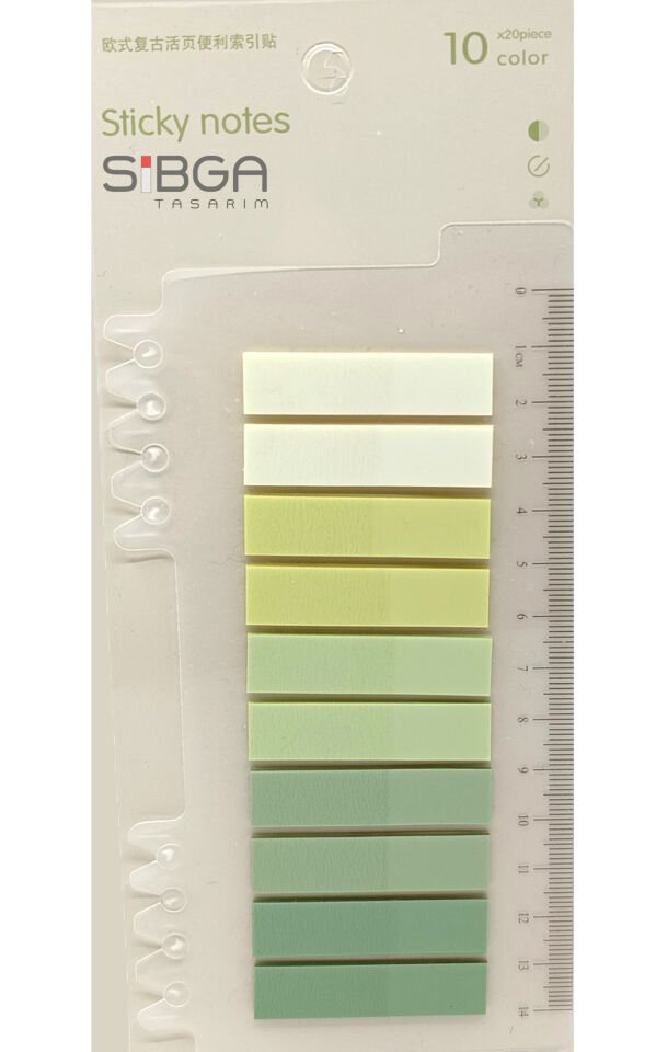 Şeffaf Renkli Postit Post-it Post It. Kitap Ayracı Ayraç Postit Sticker Not Kağıdı 200 Yaprak