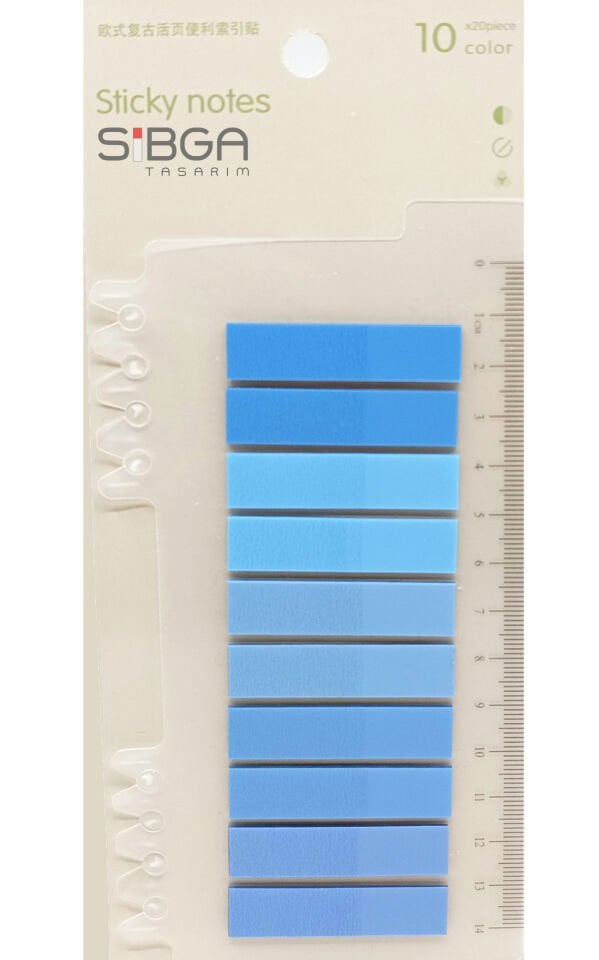Şeffaf Renkli Postit Post-it Post It. Kitap Ayracı Ayraç Postit Sticker Not Kağıdı 200 Yaprak