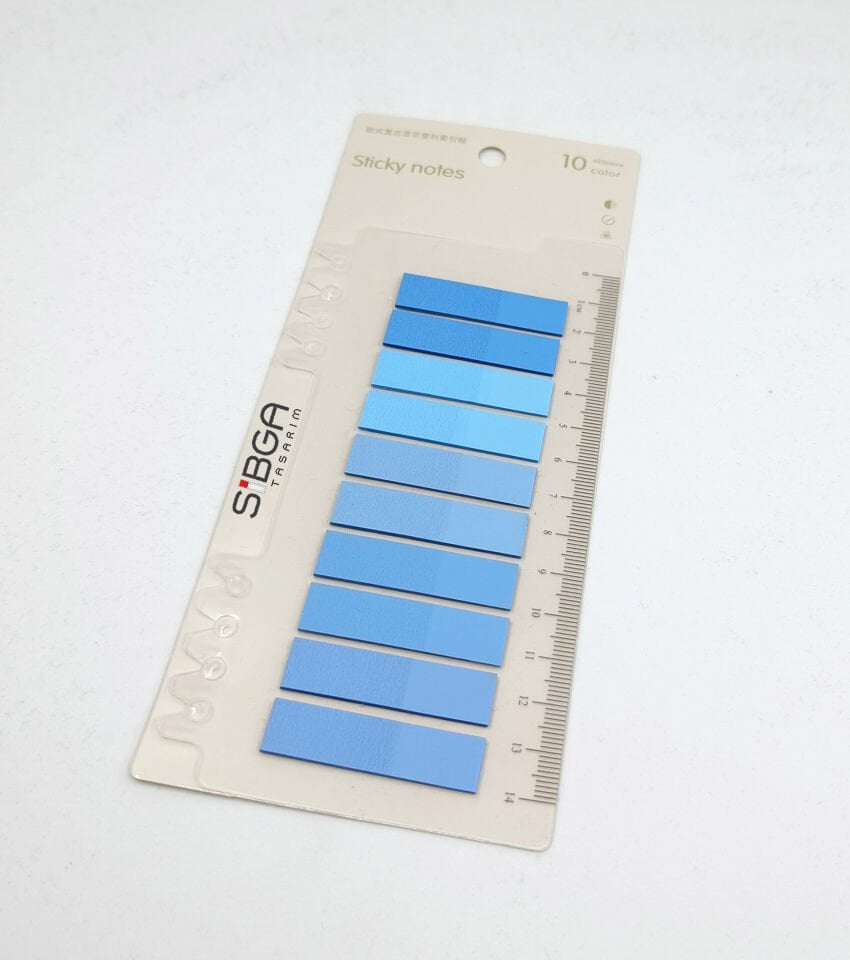 Şeffaf Renkli Postit Post-it Post It. Kitap Ayracı Ayraç Postit Sticker Not Kağıdı 200 Yaprak