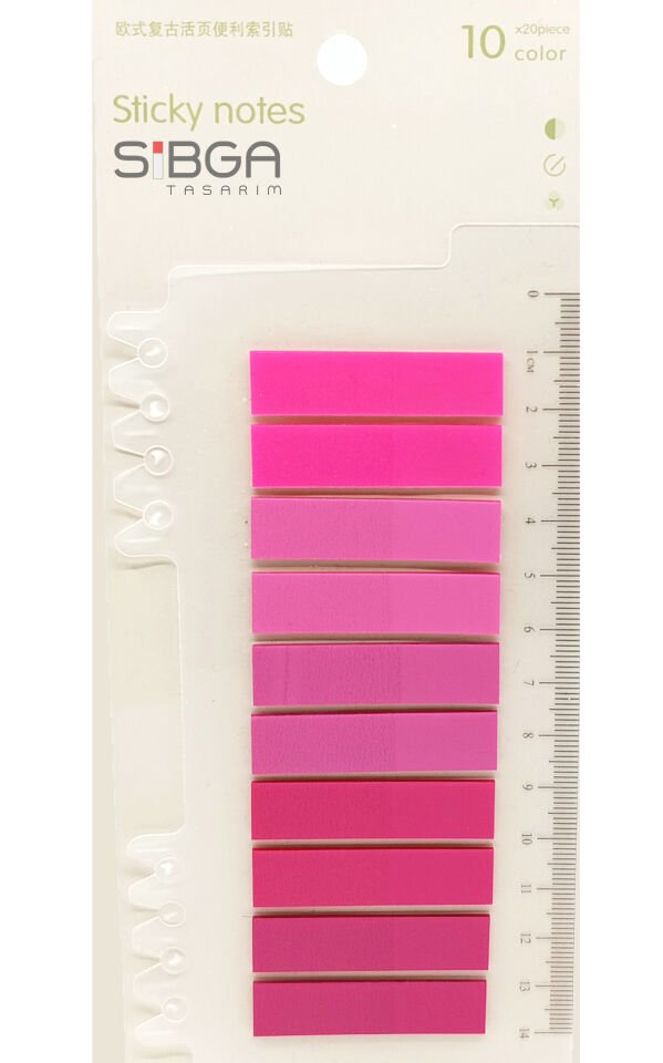 Şeffaf Renkli Postit Post-it Post It. Kitap Ayracı Ayraç Postit Sticker Not Kağıdı 200 Yaprak