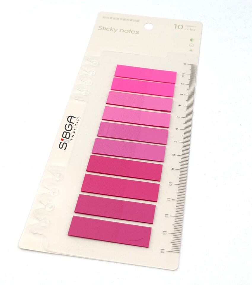 Şeffaf Renkli Postit Post-it Post It. Kitap Ayracı Ayraç Postit Sticker Not Kağıdı 200 Yaprak