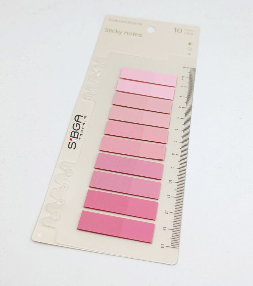 Şeffaf Renkli Postit Post-it Post It. Kitap Ayracı Ayraç Postit Sticker Not Kağıdı 200 Yaprak