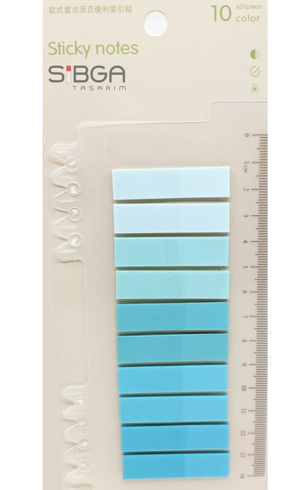 Şeffaf Renkli Postit Post-it Post It. Kitap Ayracı Ayraç Postit Sticker Not Kağıdı 200 Yaprak