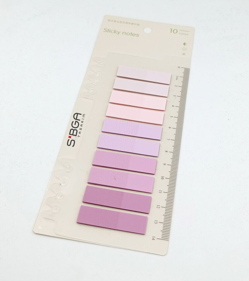 Şeffaf Renkli Postit Post-it Post It. Kitap Ayracı Ayraç Postit Sticker Not Kağıdı 200 Yaprak