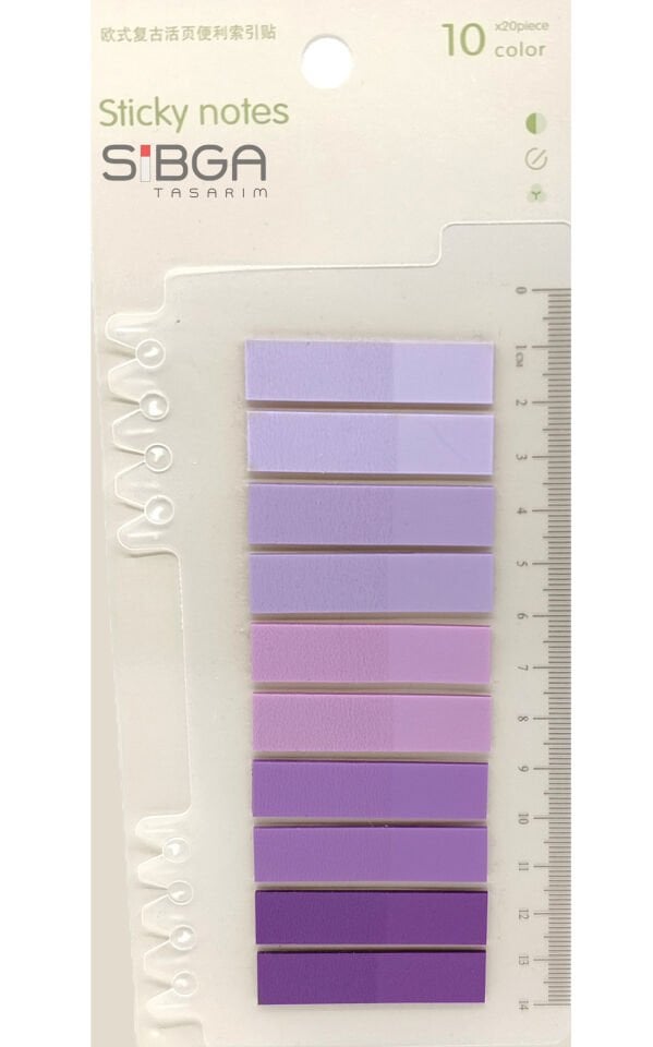 Şeffaf Renkli Postit Post-it Post It. Kitap Ayracı Ayraç Postit Sticker Not Kağıdı 200 Yaprak
