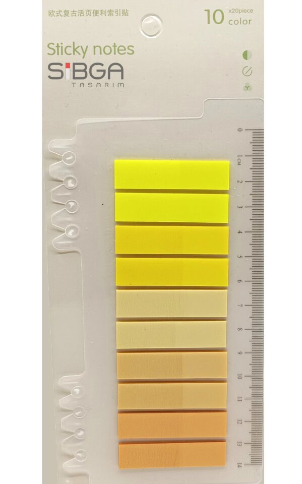 Şeffaf Renkli Postit Post-it Post It. Kitap Ayracı Ayraç Postit Sticker Not Kağıdı 200 Yaprak