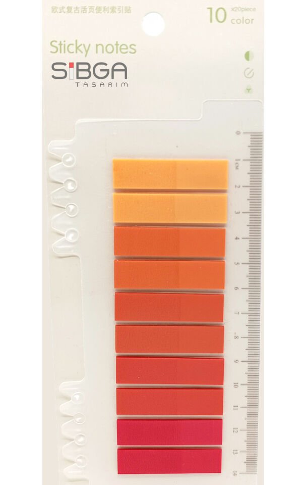 Şeffaf Renkli Postit Post-it Post It. Kitap Ayracı Ayraç Postit Sticker Not Kağıdı 200 Yaprak