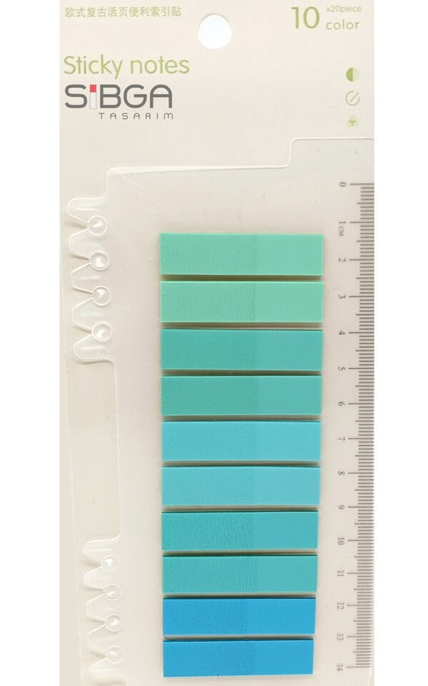 Şeffaf Renkli Postit Post-it Post It. Kitap Ayracı Ayraç Postit Sticker Not Kağıdı 200 Yaprak