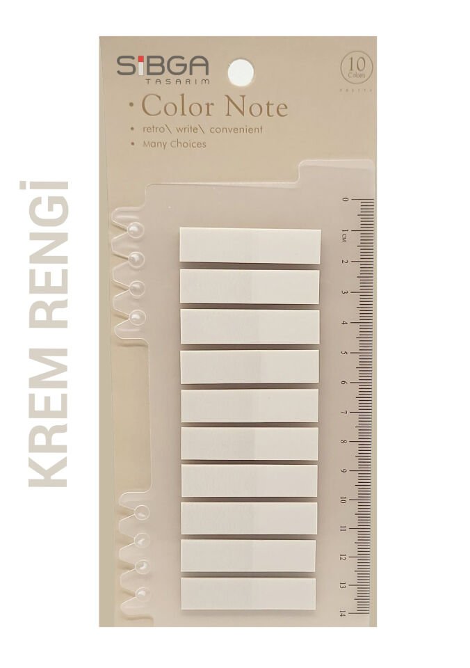 Şeffaf Krem Rengi Renkli Postit Post-it Post It. Kitap Ayracı Ayraç Postit Sticker Not Kağıdı