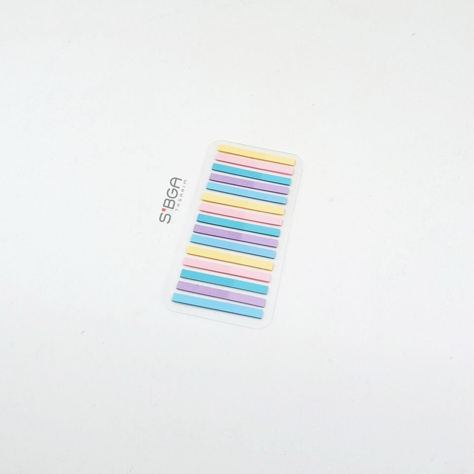 Küçük İnce Şerit 300 yaprak Şeffaf Renkli Postit Post-it Post It. Kitap Ayracı Ayraç Postit Sticker