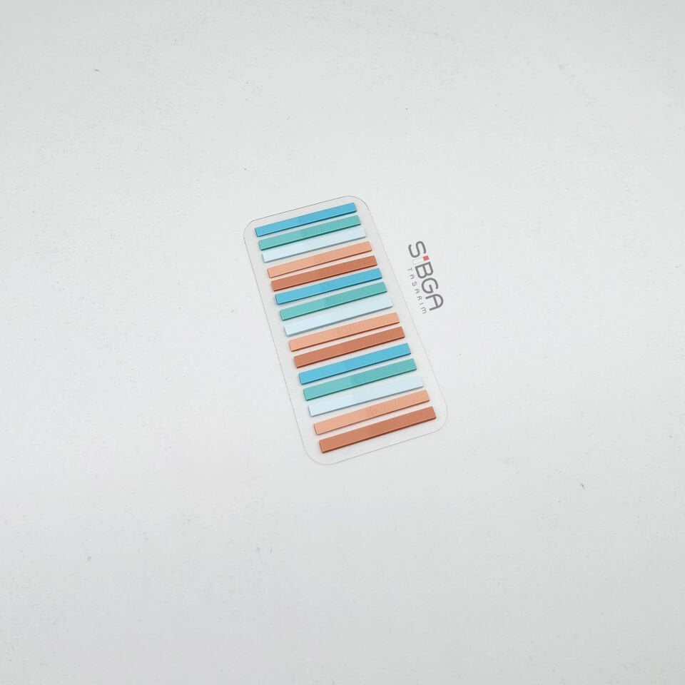 Küçük İnce Şerit 300 yaprak Şeffaf Renkli Postit Post-it Post It. Kitap Ayracı Ayraç Postit Sticker