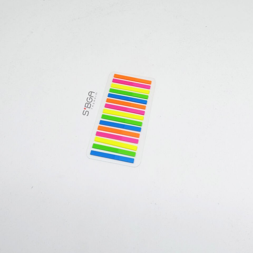 Küçük İnce Şerit 300 yaprak Şeffaf Renkli Postit Post-it Post It. Kitap Ayracı Ayraç Postit Sticker
