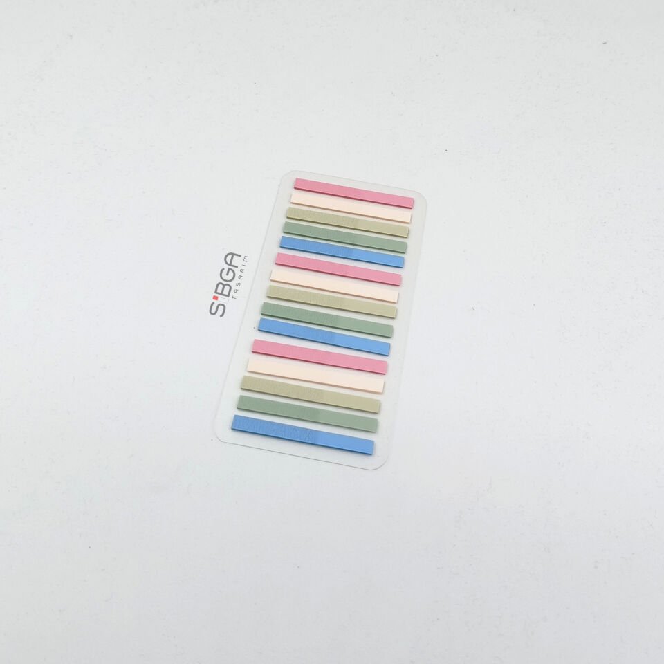 Küçük İnce Şerit 300 yaprak Şeffaf Renkli Postit Post-it Post It. Kitap Ayracı Ayraç Postit Sticker