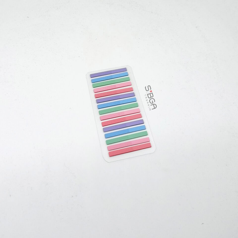 Küçük İnce Şerit 300 yaprak Şeffaf Renkli Postit Post-it Post It. Kitap Ayracı Ayraç Postit Sticker