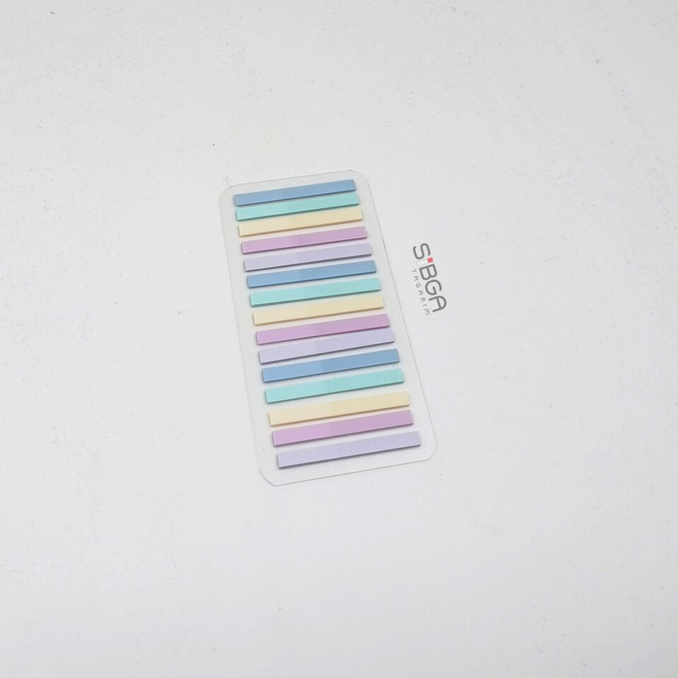 Küçük İnce Şerit 300 yaprak Şeffaf Renkli Postit Post-it Post It. Kitap Ayracı Ayraç Postit Sticker
