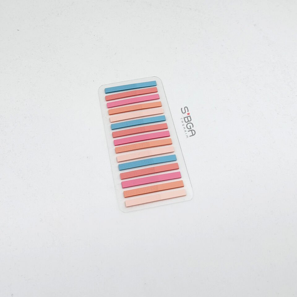 Küçük İnce Şerit 300 yaprak Şeffaf Renkli Postit Post-it Post It. Kitap Ayracı Ayraç Postit Sticker