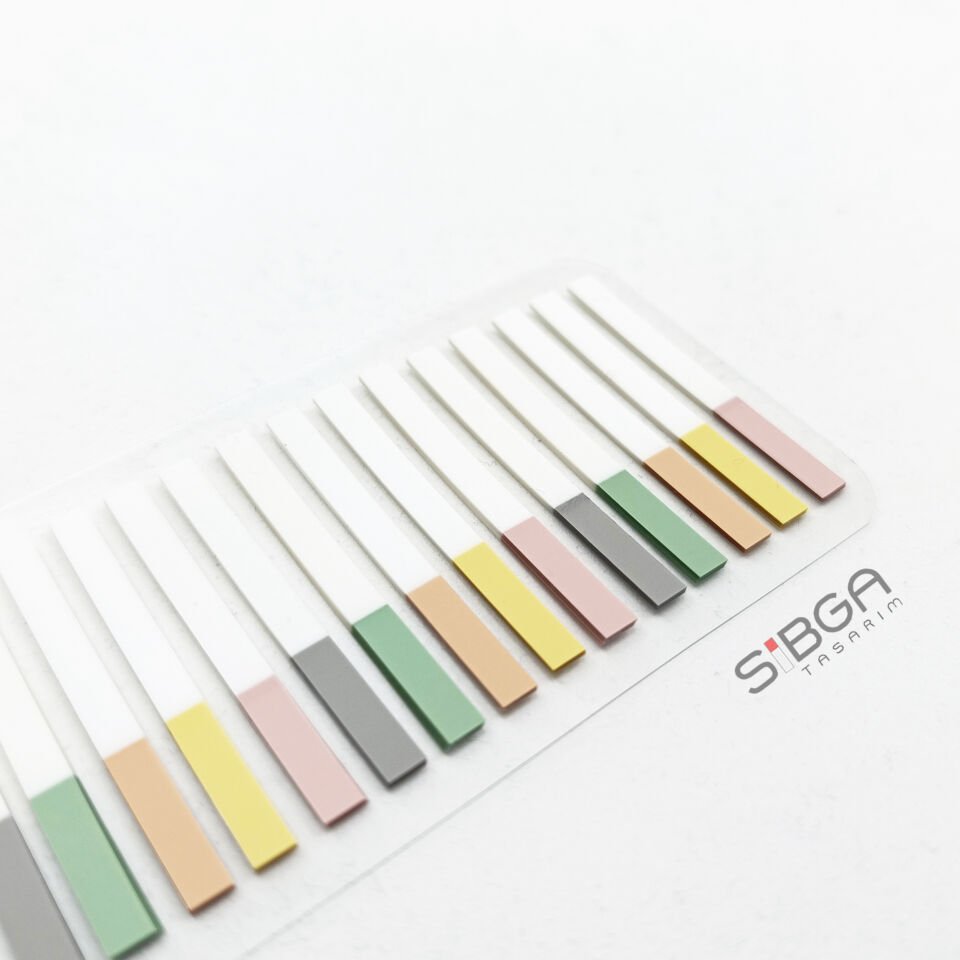 Küçük İnce Şerit 300 yaprak Şeffaf Renkli Postit Post-it Post It. Kitap Ayracı Ayraç Postit Sticker
