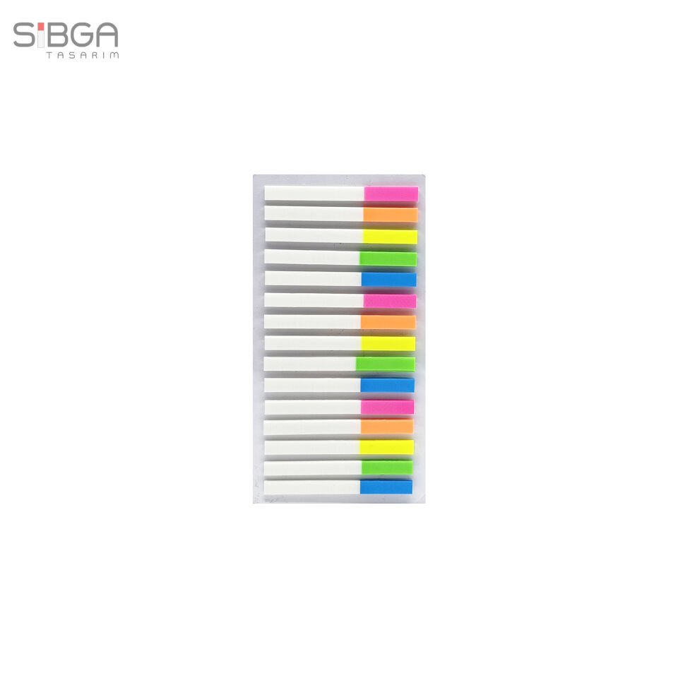 Küçük İnce Şerit 300 yaprak Şeffaf Renkli Postit Post-it Post It. Kitap Ayracı Ayraç Postit Sticker