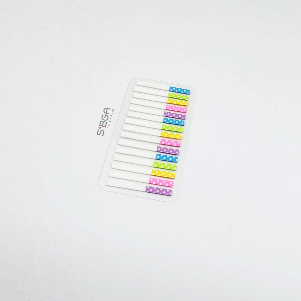 Küçük İnce Şerit 300 yaprak Şeffaf Renkli Postit Post-it Post It. Kitap Ayracı Ayraç Postit Sticker