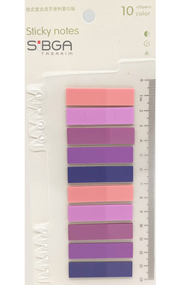 Şeffaf Plastik Postit Kitap Ayracı Ayraç Postit Sticker Not Kağıdı 200 Yaprak