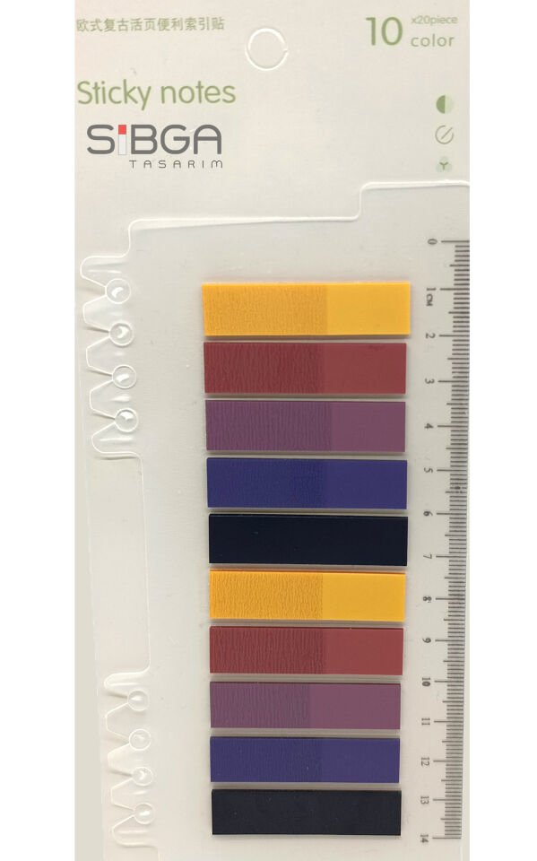 Şeffaf Renkli Postit Post-it Post it. Kitap Ayracı Ayraç Plastik Postit Sticker Not Kağıdı